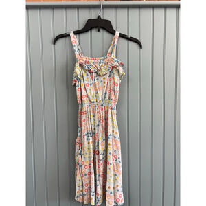Girls Matilda Jane Casual Dress Size 12 blue Pink Floral